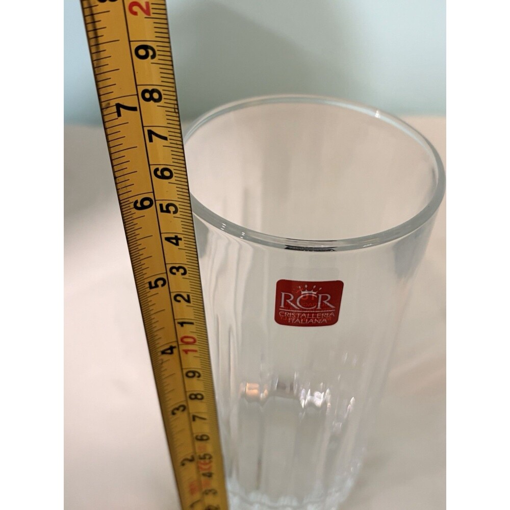 Set of 6–RCR Timeless Luxion Crystal Tumblers Glasses 14.98 OZ ITALY NEW In Box - Picture 6 of 9